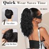 AISI BEAUTY Ponytail Extension Curly Drawstring Ponytail for Women 18