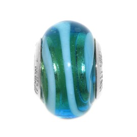 Venetiaurum Original Murano Glass and 925 Silver Charm - Made in Italy