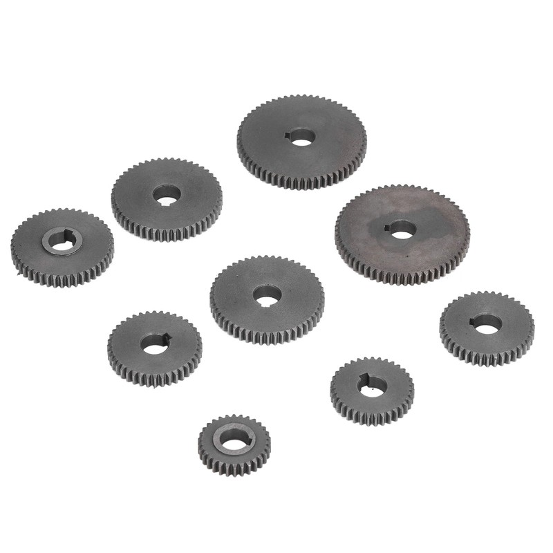 9Pcs Metal Gear Set Mini Lathe Cutting Machine Gears 2xT60