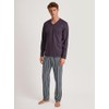 CALIDA Relax Streamline Men's Short Pyjamas 100% Cotton, plum
