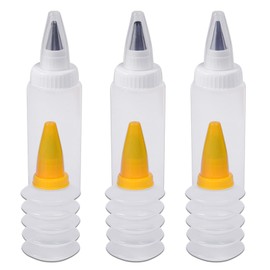 Eolilim 6PC Icing Piping Kit, Plastic Icing Bottles Easy to Clean, Reusable Frosting Bottles for Cookies, Cakes