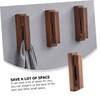CAXUSD 1pc Solid Wood Over Door Coat Hanger Mounted Hooks
