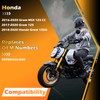 Footpegs Assembly Footrest Kit Fit for 2016-2020 Honda Grom (Black,