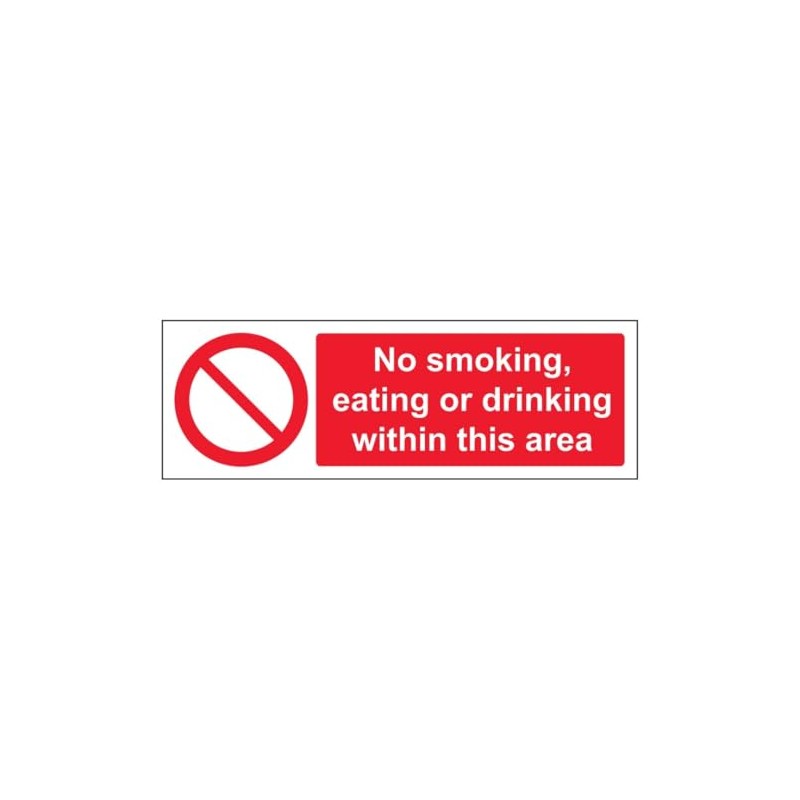 V Safety No Smoking, Eating Or Drinking - Landscape 300