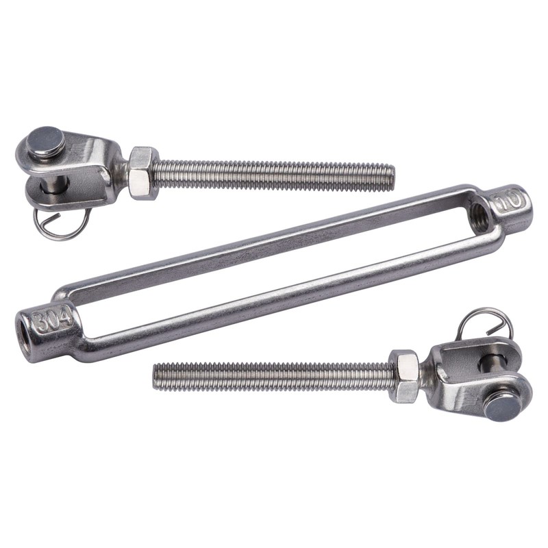 AOKOLL 3/8 Inch M10 Jaw & Jaw Turnbuckle for Cable
