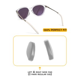 Anti Slip Nose Pads Replacement for Oakley Sielo OO9288/Sielo SQ OO9480 Sunglasses Frame, Silicone Soft Nose Pieces - 2 Pairs Grey Regular Size