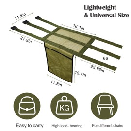 2 Pack Universal Tree Stand Seat Replacement with Pocket, 16X12Inch Lightweight Replacement Treestand Seat with Adjustable Strap Hunting Accessories Fits All Ladder Stand Climbing Treestands （Green）