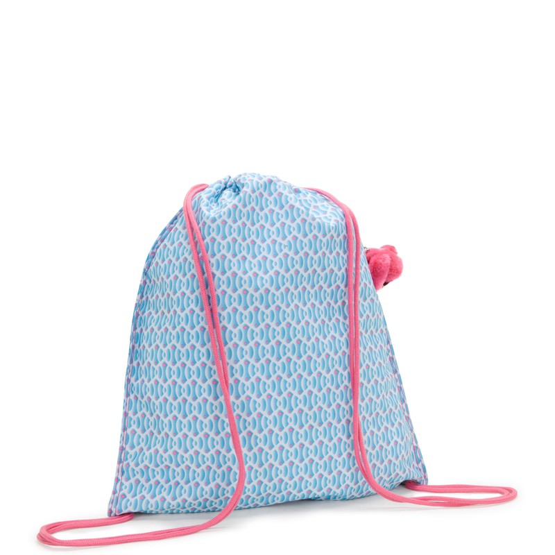 Kipling SUPERTABOO Medium backpack, Dreamy Geo C (Blue)