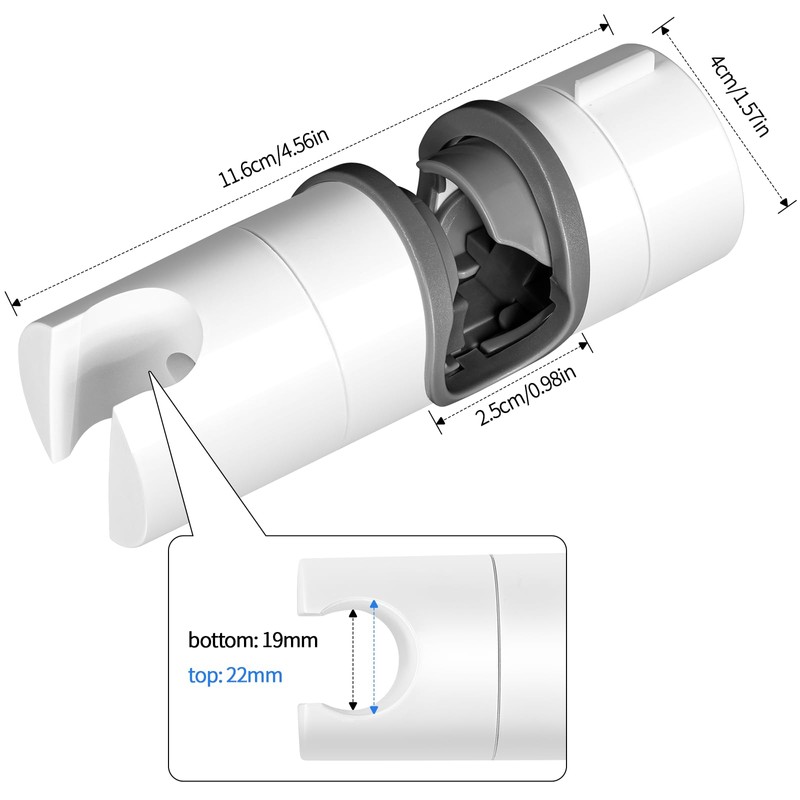 Shower Head Holders, Joyoldelf 19-25 MM Adjustable Shower Holder Bracket