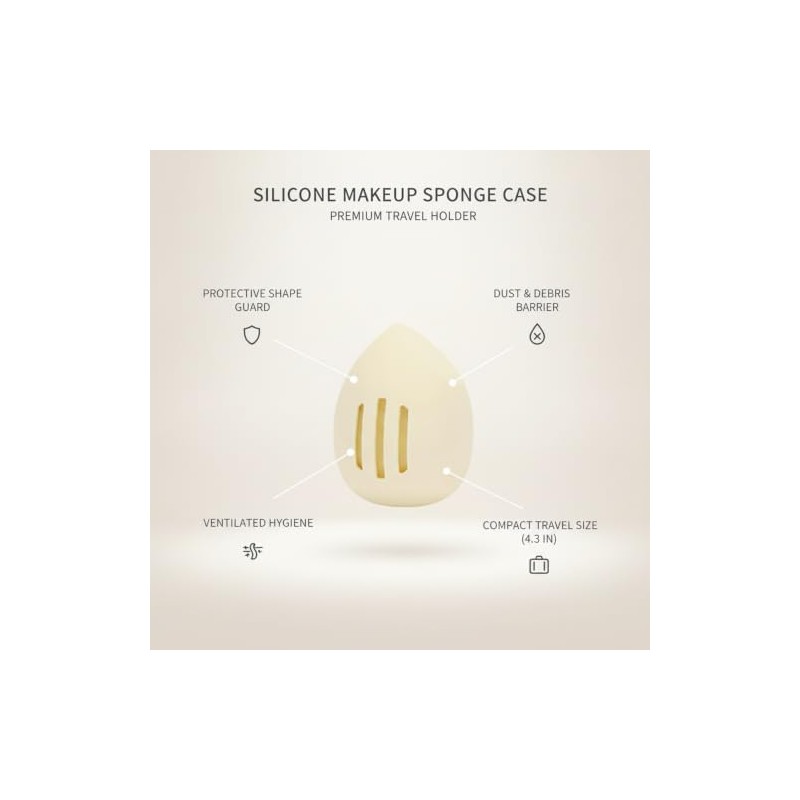 Makeup Sponge Holder, Compact Lightweight Accessory for Travel and Daily