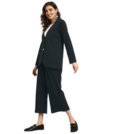 chipbeys 2 Piece Outfits for Women Casual Button Down co-ord set and Wide Leg Long Pants Suit (L, 1)