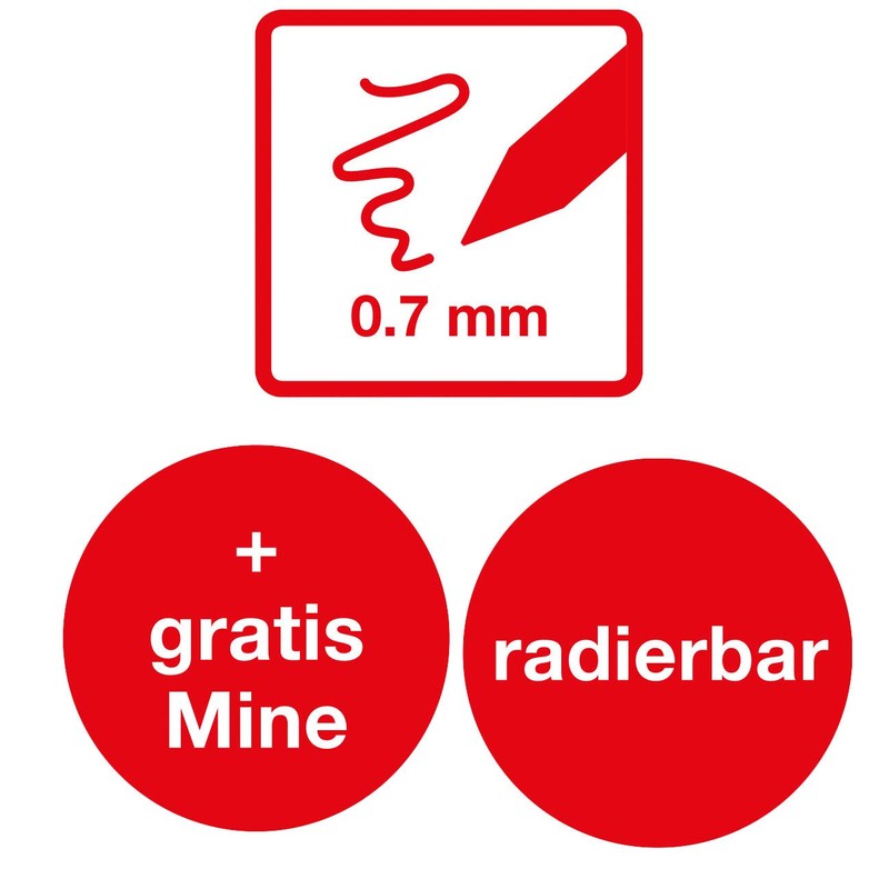 Eberhard Faber Erase It 582103 Erasable Gel Pen with 2