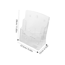 Operitacx Prospektständer aus Acryl Doppelschichtig Klarer Dokumentenhalter für Büro und Zuhause zur Organisation von Katalogen Magazinen und Berichten