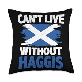 Highland Haggis Gifts For Scottish Culinary Pride Haggis Scotland Food & Celtic Tradition Highland Eating Throw Pillow, 18x18, Multicolor