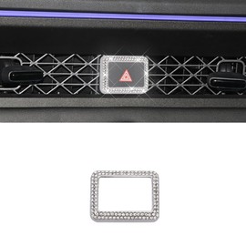 ZSJO Bling Hazard Warning Button Cover Sticker Fit for 11th Gen Honda Accord Civic CR-V 2024.(Silver 2)
