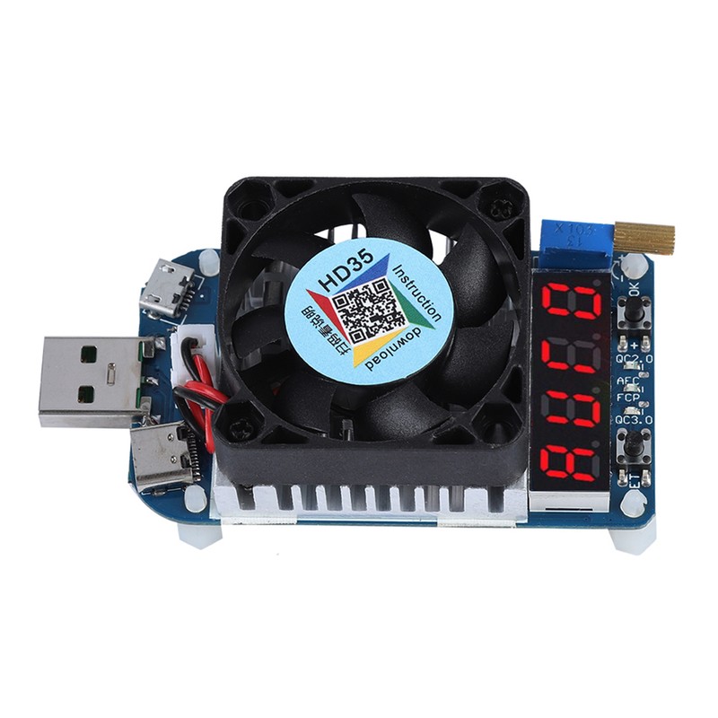 USB Electronic Load Resistor Voltage Flow Meter Discharge Battery Tester