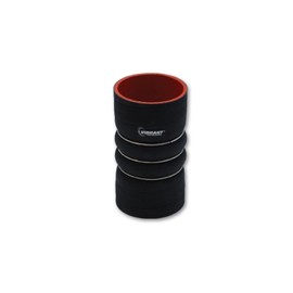 Vibrant Power 11832 Hose Coupler, Silicone, 4ply Aramid Reinforced, Charge Air Cooler (CAC) Bellows, 4.50 in. Inlet I.D, 4.50 in. Outlet I.D, 6.00 in. Overall Length, 3 Rings, Black, each