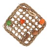 Bird Foraging Wall Toy Boredom Relief Seagrass Hand Woven Parrot