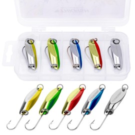 THKFISH P01-YUER 5 Pieces Metal Fishing Bait, Fishing Lure Set, Sea Trout Blinker, Spoons Trout, Pirk, Fishing Bait for Spin Fishing and Jigging