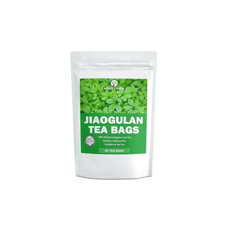 HOLFLYING Té Jiaogulan 100% Natural, 40 Bolsitas De Té, Té