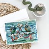 Caroline's Treasures Crabs, Shrimp and Oysters in Water Greeting Cards