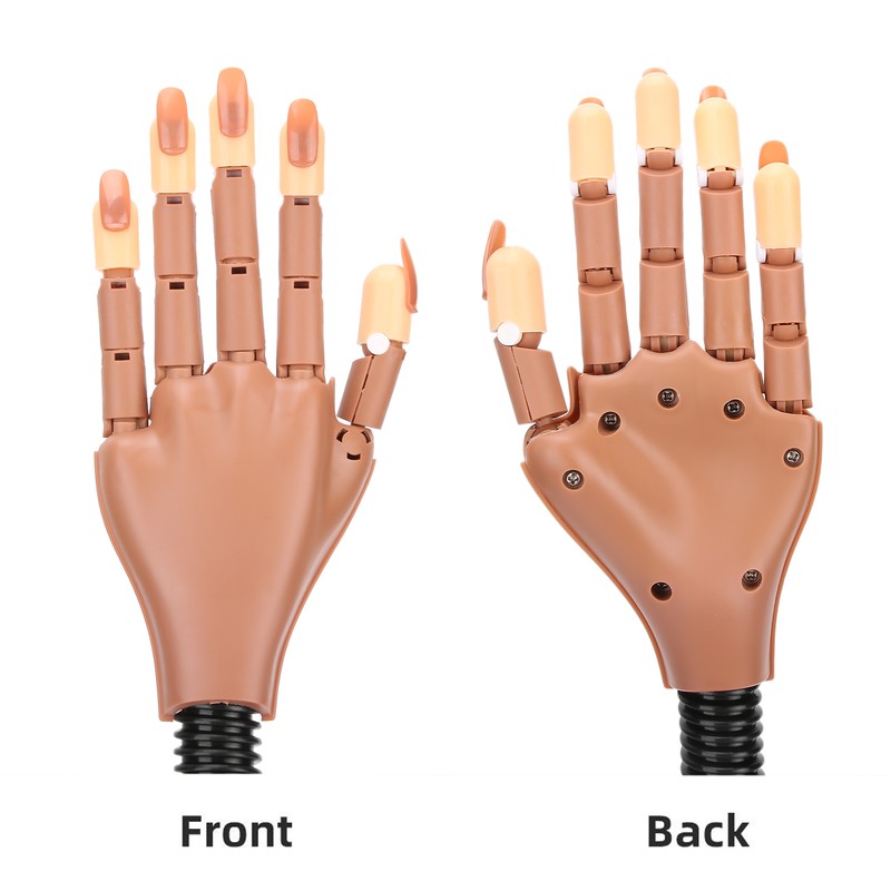 Flexible Movable False Fake Hands Nail Art Manicure Practice Hand