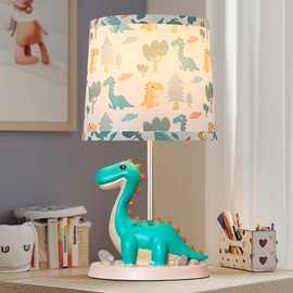 Small Green Dinosaur Table Lamp for Bedroom Nightstand Decor,Animal Nursery Single Bedside Lamp for Kid Study Room,Cute Desk Lamp for Boy Girl Toddler Play Room,1 LED Bulb Included