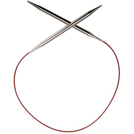 ChiaoGoo Red Lace Circular 24-inch (60cm) Stainless Steel Knitting Needle; Size US 3 (3.25mm) 7024-3