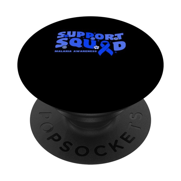 Unterstützen Sie Squad Malaria Awareness Blue Ribbon Hope Fighter PopSockets