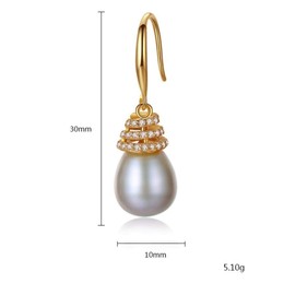 Sunnyshopday 925 Sterling Silver,Flower Pendant.18 inches,Prince of Wales Chain,Diamond Cut Twist Curb Necklace Chain Women Girls Jewelery Box (White Natural FreshWater Pearl)