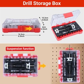Preciva Countersink Drill Bit Set for Wood, 7 PCS Counter Sink Drill Bit with 5 PCS HSS Tapered Drill Bits and 2 PCS Low Friction Depth Stop for Woodworking with Storage Box