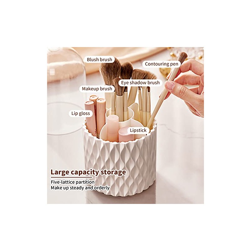 FIVAVA Make Up Organiser 360° Rotatable Makeup Brush Storage 5