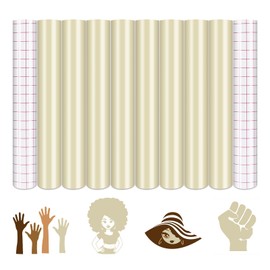Tintnut Skin Tone Permanent Vinyl - 8 Sheets 12"x10"Beige Adhesive Vinyl Sheets Self Sticker Water Proofing Vinyl Compatible with Cricut Or Silhouette