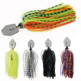 Zite Fishing Chatter Jig Heads Fishing Lure Set Light 3.5-7g - Spinning Lure for Pike Bass Zander Fishing - Bladed Jigs Jig Hook Vibration Bait