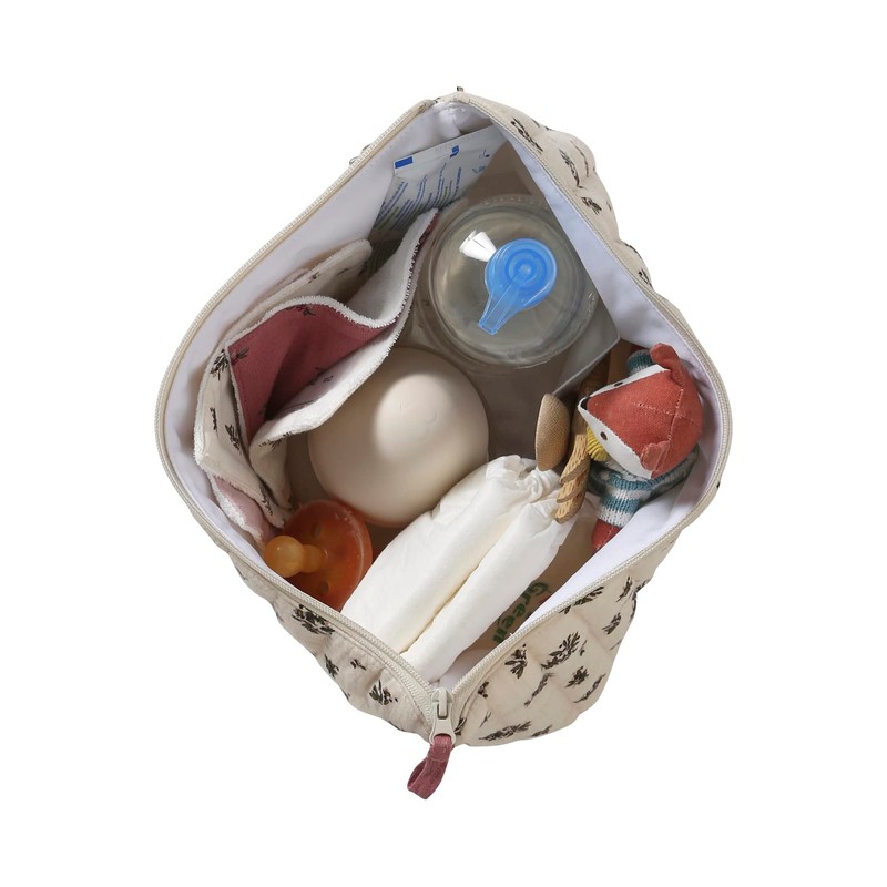 VERTBAUDET Children's Wash Bag Made of Muslin White Floral