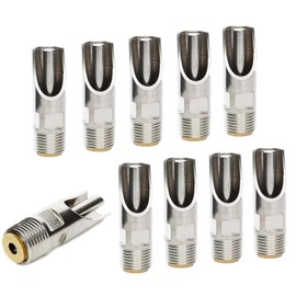 Jiashuiwin Pack of 10 Stainless Steel NPT 1/2" Automatic Pig Nipple Drinker for Sows Piglets Drinking