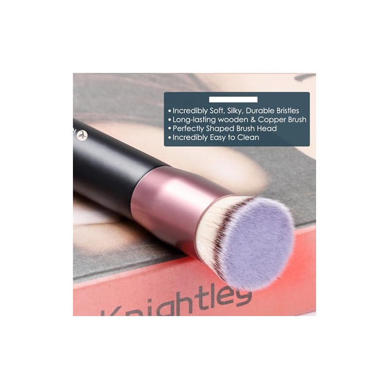 Brocha Base Kabuki Parte Superior Plana Maquillaje Líquido Mezcla Crema
