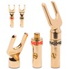 NEXMEX Cable lugs, fork lugs, set of 4, Y-connector connector,