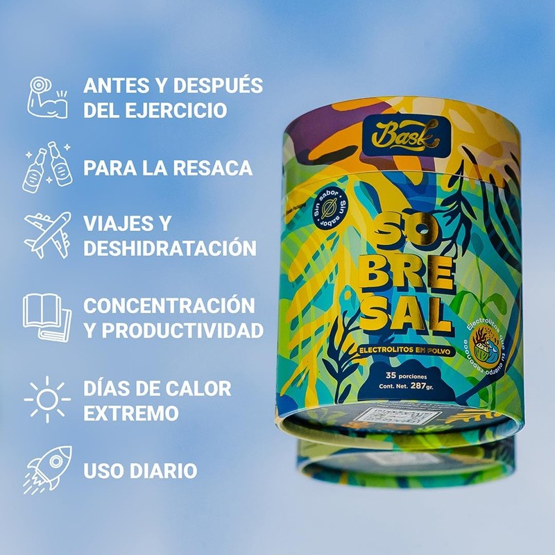 Electrolitos en Polvo con Sabor Bask Caja de 20 Sobres