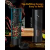 CIRCLE JOY Electric Pepper Mill Grinder, Top-Refill Rechargeable Black Pepper