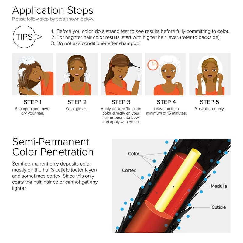 Kiss Tintation Semi Permanent Hair Colour With Argan Oil, Aloe
