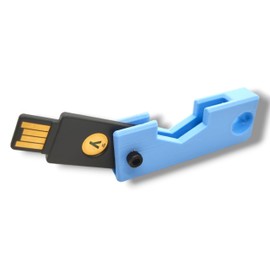 Case for YubiKey 5 NFC Case | Case for YubiKey NFC Fido |Protective Cover for YubiKey 5/5C NFC/FIDO | Secure Holder with M3 Screw (2.5mm) Compact & Lightweight | Allen Key NOT Included | (USB-A, Pastel Blue)