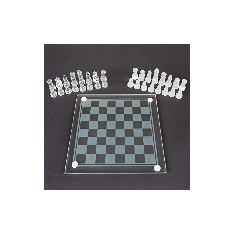 7.5" Glass Chess Set
