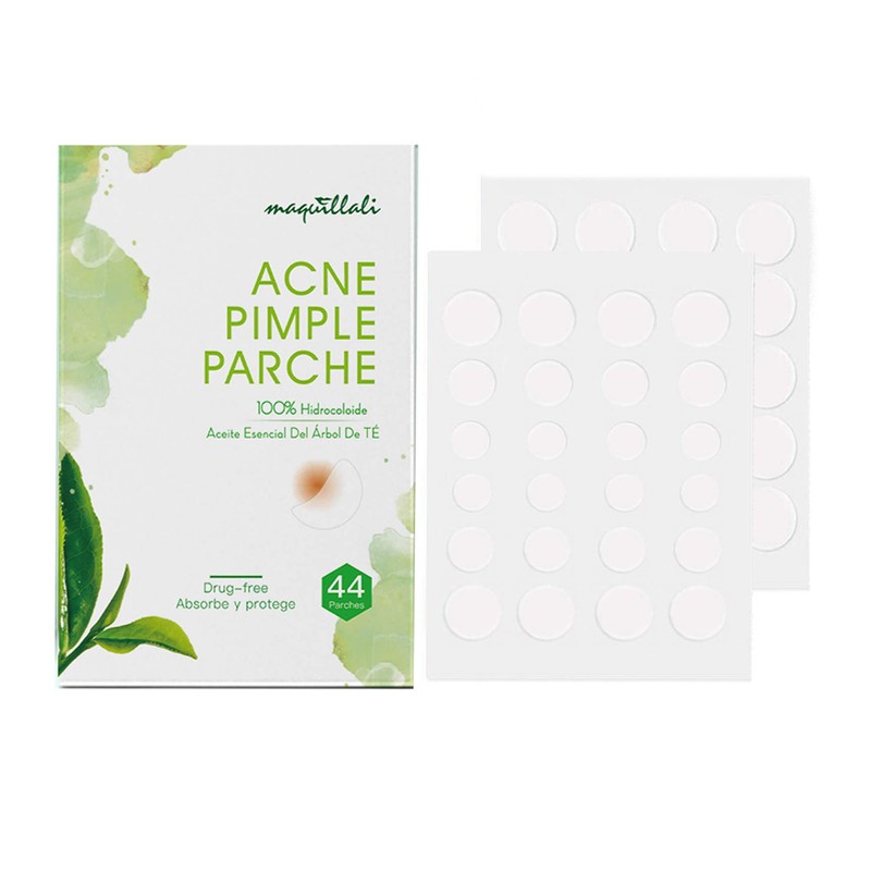 Tea Tree Acné Pimple Parche, 44 Parches De Absorbente Para