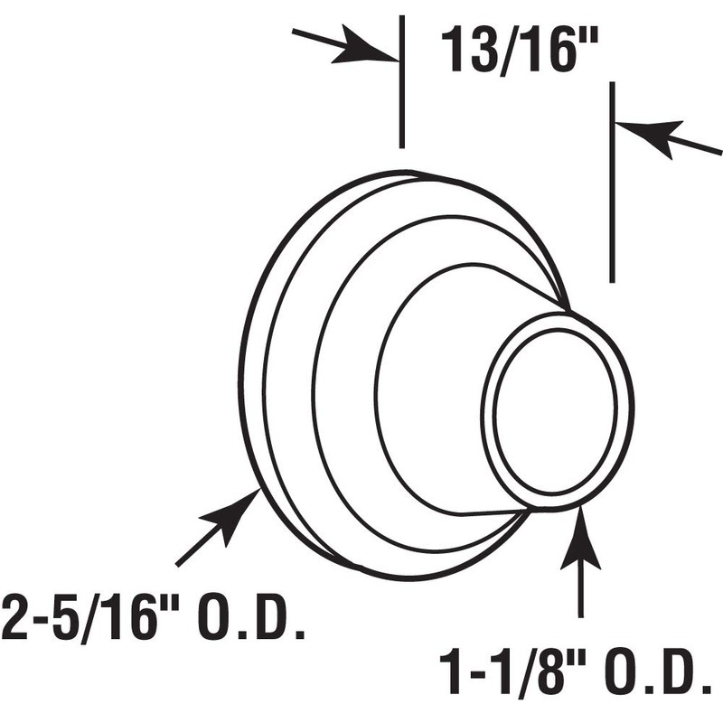 PRIME-LINE J 4540 Wall Stop – Protects Walls from Door