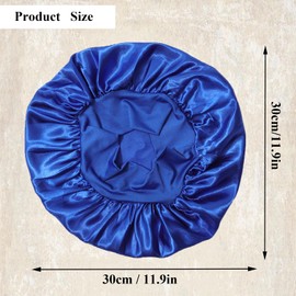 Coubeau Pack of 3 Silk Caps for Sleeping - Elastic Sleep Cap for Various Hair Types, Silk Cap, Silk Hair Wrap for Sleeping, Soft and Comfortable Satin Sleep Cap, Pink+Purple+Blue