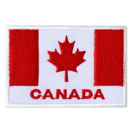 Graphic Dust Canada Flag Embroidered Iron On Patch Applique Canadian Maple Leaf National Emblem Backpack Jacket Costume Uniform