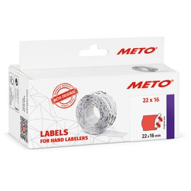 Meto 9506161 22 x 16 mm Hand Labelers - Fluor Red