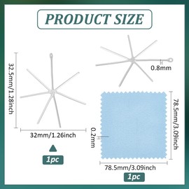 BENECREAT 925 Sterling Silver Pendant Blank, Blank Claw Pendant, 6 Prongs Gemstone Setting Pendan for Stone Claw Necklacet, Easy Mount Claw Setting Base for Handmading Necklace Jewelry