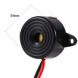 Tyenaza Electronic Buzzer, 3-24 V High-Decibel Piezo Electronic Signal Transmitter, Buzzer Alarm Cable Length 100 mm